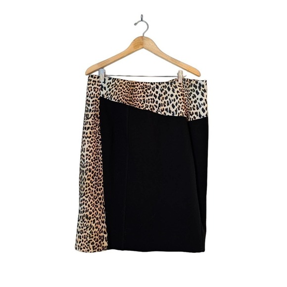 Per se animal print/black pencil skirt /jacket set NWOT - Picture 2 of 7